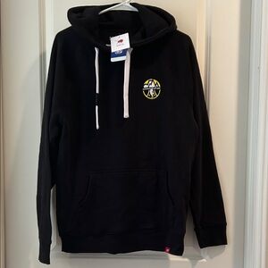 NWT Sportiqe NBA Black graphic Pullover Hoodie kangaroo pocket size M unisex